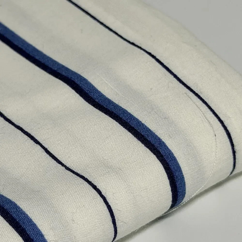 Lot 6 Ralph Lauren Porcelain Jonquil Fabric Remnants Blue White Stripe NEW